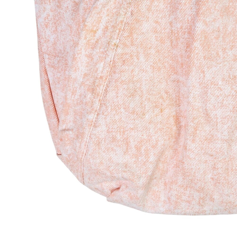 Vintage Holiday Fair Denim Peach White Tie Dye Bohemian Hobo Shoulderbag Handbag - Picture 3 of 9